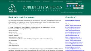 Back To School - Dublin City Schools