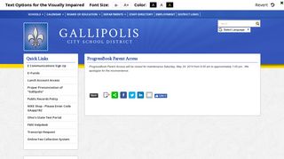 ProgressBook Parent Access - Gallipolis City Schools