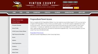 ProgressBook Parent Access - Vinton County Local Schools