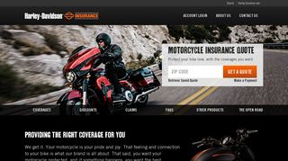 Harley-Davidson® Insurance: Affordable motorcycle insurance