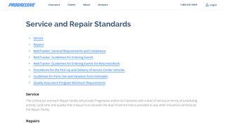Service And Repair Standards | Progressive