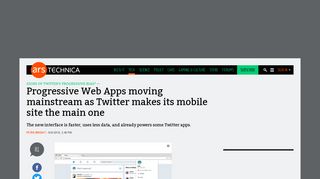 Progressive Web Apps moving mainstream as Twitter makes its ...