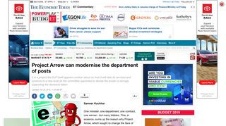 Project Arrow can modernise the department of posts - The Economic ...