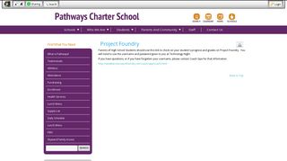 Project Foundry • Page - Pathways Charter School