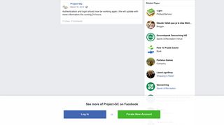Project-GC - Authentication and login should now be... | Facebook