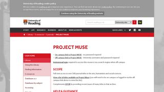 Project MUSE – University of Reading