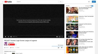 PROJECT Hunters Login Screen League of Legends - YouTube
