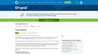 Login Disable | Drupal.org
