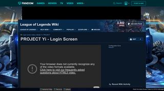 Video - PROJECT Yi - Login Screen | League of Legends Wiki ...