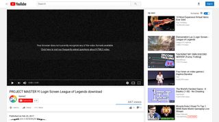 PROJECT MASTER YI Login Screen League of Legends download ...