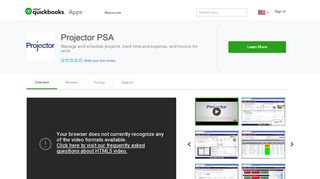 Projector PSA | QuickBooks App Store