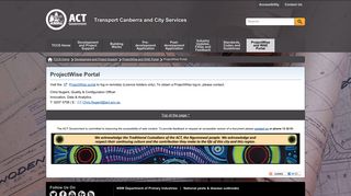 ProjectWise Portal - Transport Canberra and City Services