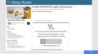 How to Login to the Prolink PRS1241B - SetupRouter