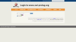 SWI-Prolog login