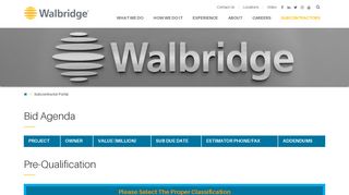 Subcontractor Portal | Walbridge