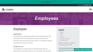 Employee Information for ProLogistix