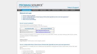 Webmail and Login - ProMailSource