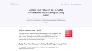 How to access your Ptd.net (PenTeleData) email account using IMAP