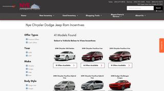 New Vehicle Incentives - Nye Chrysler Dodge Jeep Ram