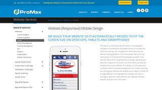 Mobile Car Dealer Websites built for smartphone ... - ProMax Unlimited