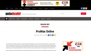 ProMax Online - Dealer Ops - Auto Dealer Today