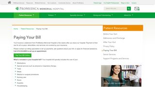 Paying Your Bill - ProMedica