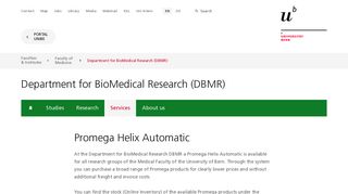 Department for BioMedical Research (DBMR): Promega Helix ...