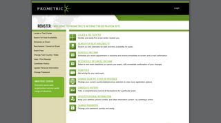 Prometric - Welcome to Prometric's Internet Registration Site