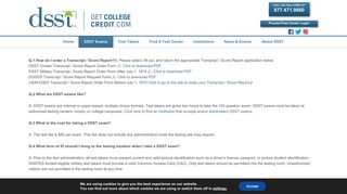 Frequently Asked Questions | DSST | Get College Credit