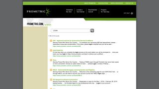 Search Center : login - Prometric