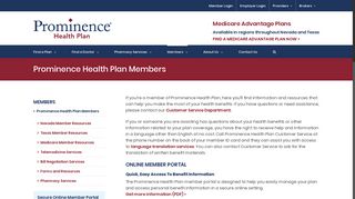 Prominence Health Plan Members