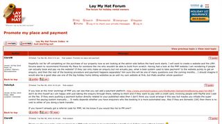 Lay My Hat :: View topic - Promote my place and payment