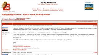 Lay My Hat :: View topic - PromoteMyPlace.com - Holiday rental ...