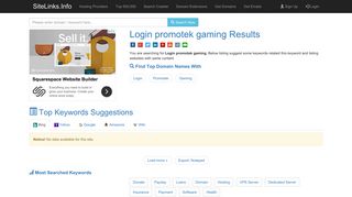 Login promotek gaming Results For Websites Listing - SiteLinks.Info