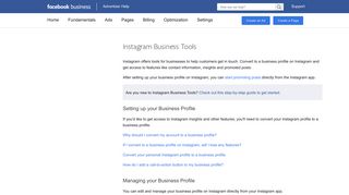 Instagram Business Tools | Facebook Ads Help Center