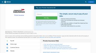 Pronto Insurance: Login, Bill Pay, Customer Service and Care Sign-In