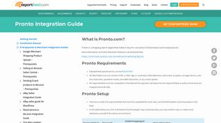 Pronto Integration Guide - exportfeed