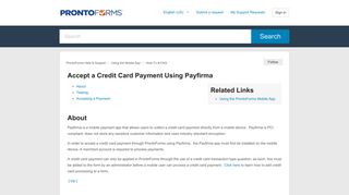 Accept a Credit Card Payment Using Payfirma – ProntoForms Help ...