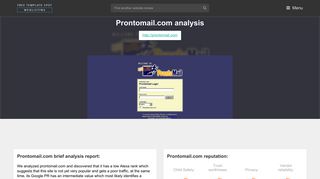Prontomail.com. Prontomail Login - Popular Website Reviews