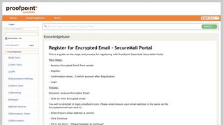 Register for Encrypted Email - SecureMail Portal - Proofpoint Essentials