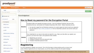 How to Reset my password for the Encryption Portal - Proofpoint ...