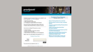 Support Login - Proofpoint
