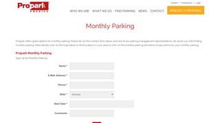 Monthly Parking Options - Parking Management | Propark America