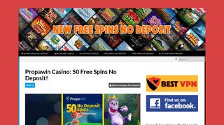 Propawin Casino - New Free Spins No Deposit