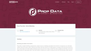 Prop Data - Internet Marketing - OfferZen