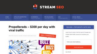 Propellerads - $300 per day with viral traffic - Stream SEO