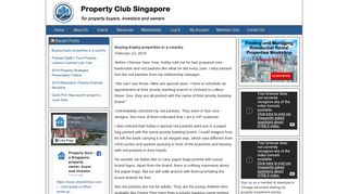 Property Club Singapore – For buyers, investors and owners of private ...