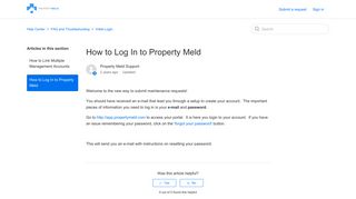 How to Log In to Property Meld – Help Center