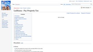 Ludhiana - Pay Property Tax - Wikiprocedure