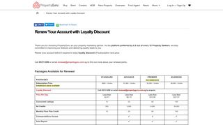 Renew Your Account with Loyalty Discount - PropertyGuru